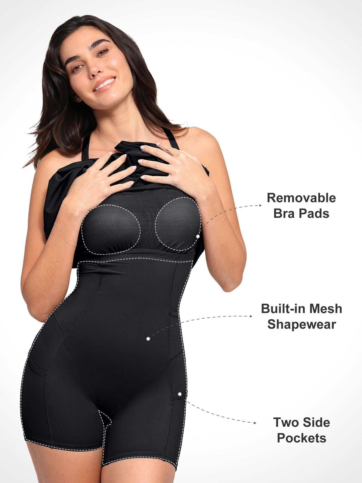 The Shapewear Dress Pet Hair Resistant Workout Crisscross Back