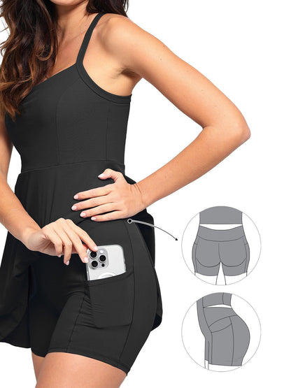 The Shapewear Dress Pet Hair Resistant Workout Crisscross Back