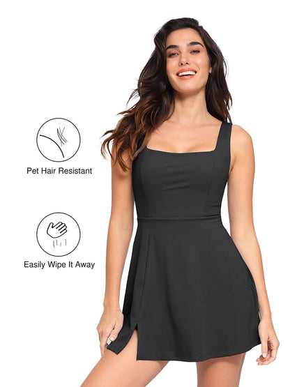 The Shapewear Dress Pet Hair Resistant Square Neck Workout