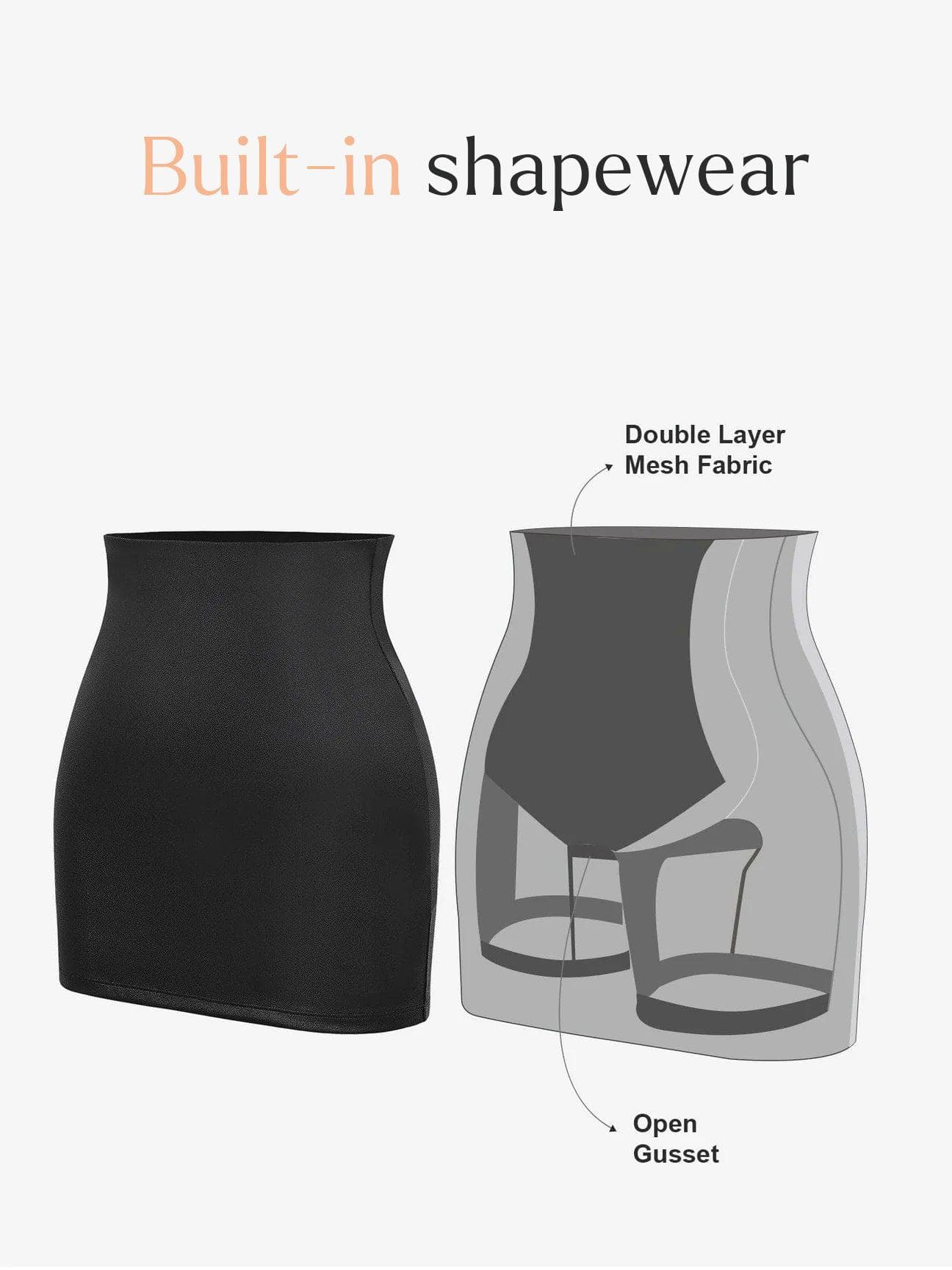 The Shapewear Skirt Faux Leather Mini