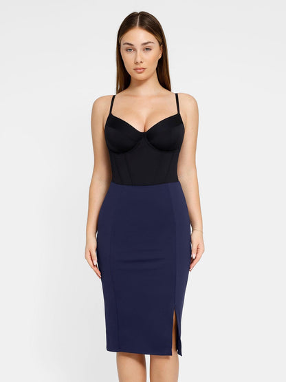 The Shapewear Skirt Workwear Split Midi