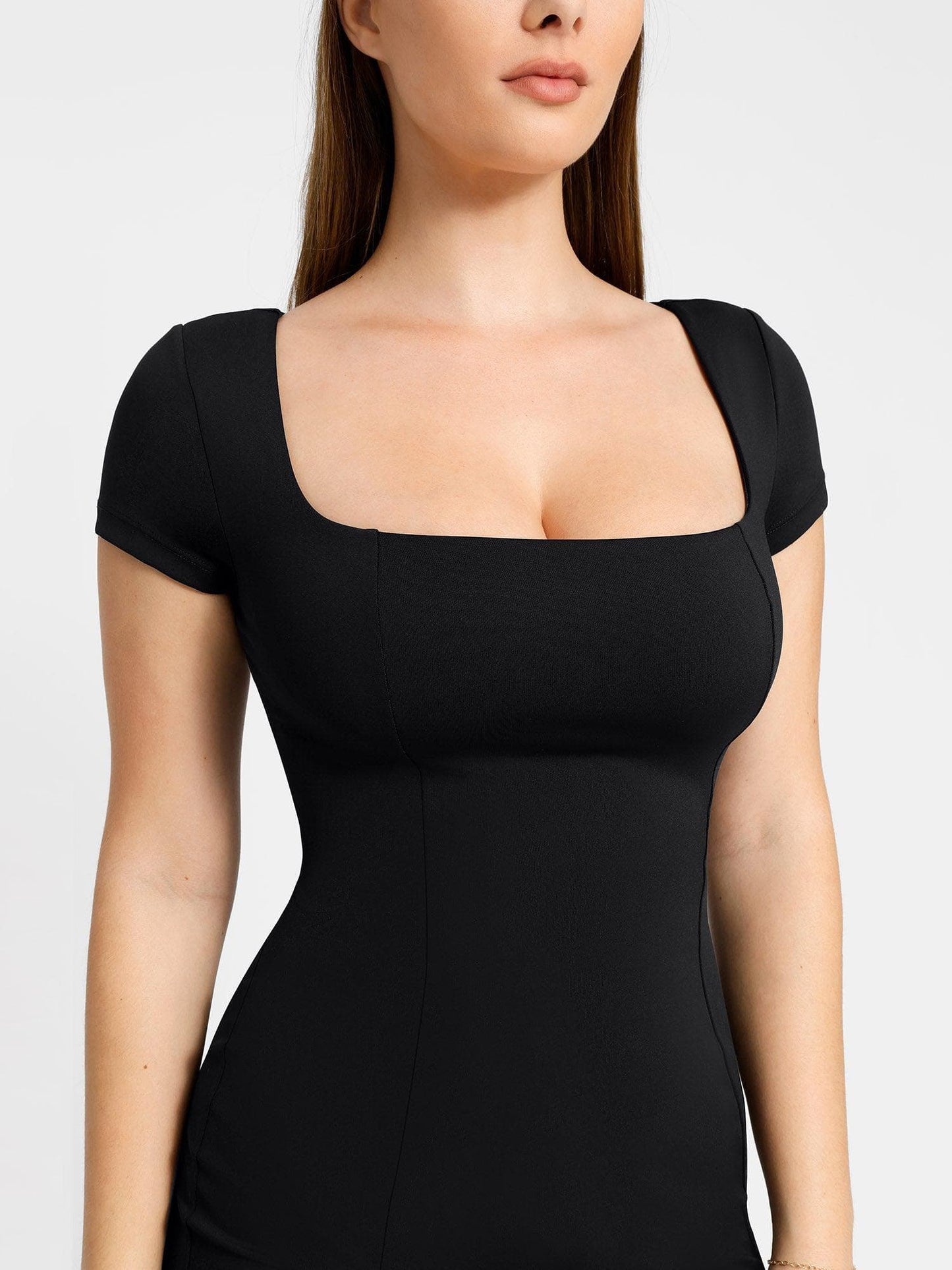 The Shapewear Dresses Workwear Square Neck Midi