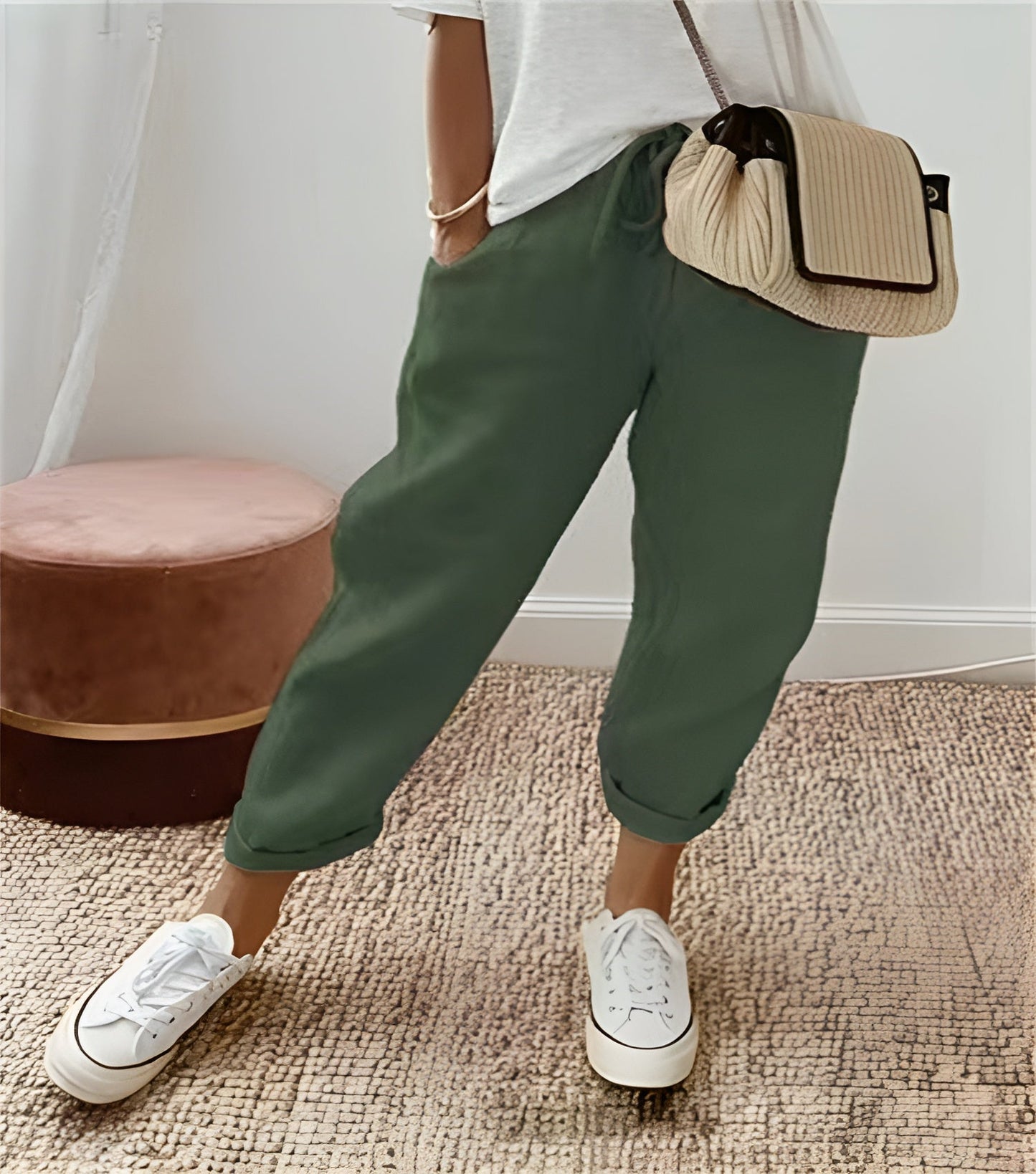 Elisa | Charlotte Chic Cotton Linen Trousers